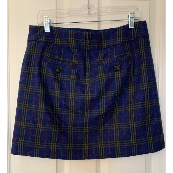 Gap Wool Plaid Mini Skirt Women’s Size 4 Tall - Picture 2 of 4